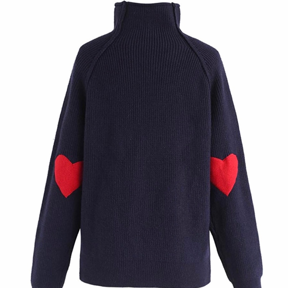 Chicwish Heart and Soul Patched Knit Sweater